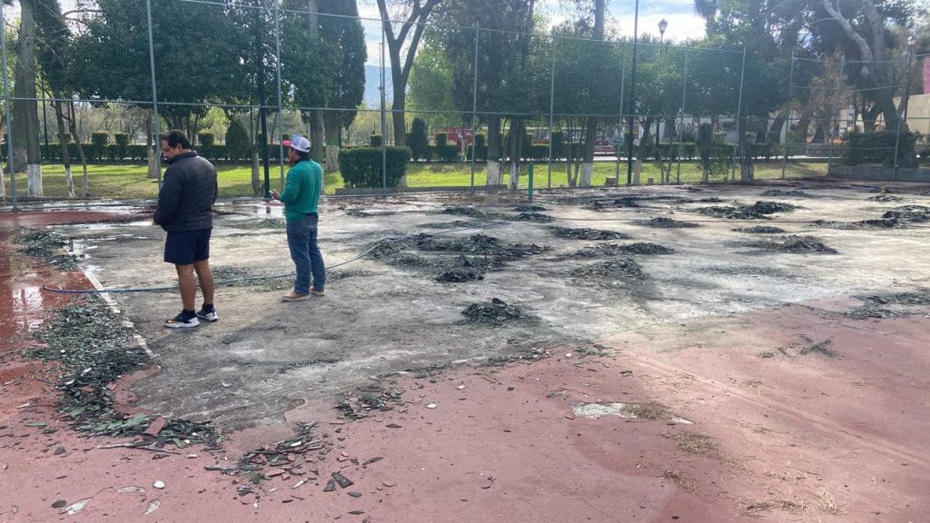 Inician Trabajos De Remodelaci N De Cancha De Tenis En La Ciudad Deportiva