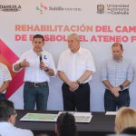 Rehabilitan el campo de béisbol del Ateneo Fuente con la presencia de Antonio Cepeda Licón y autoridades locales