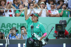 Conquista plata Dafne Quintero en la final de Copas del Mundo de Tiro con Arco en Saltillo